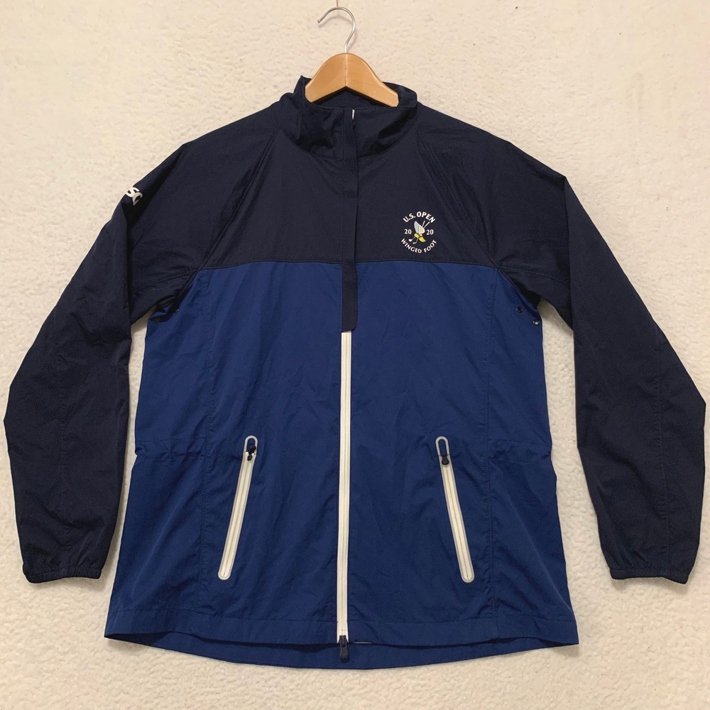 Polo Golf Ralph Lauren 2020 US Open Winged Foot Jacket Mens L Full Zip Blue FLAW